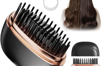 Mini Straightener Wireless with 3-Level Temperature Control, 10 Seconds Quick Heating, USB Rechargeable Hair Straighteners for Hair and Beard (Black)