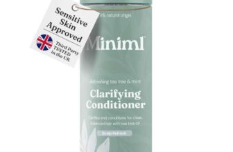 Miniml Clarifying Hair Conditioner – Refreshing Tea Tree & Mint 400ml, 99.6% Natural, Vegan & Cruelty-Free Conditioner for Oily Hair