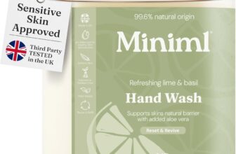 Miniml Hand Soap Wash Liquid 5L Refill – Lime, Basil & Mandarin Infused Hand, Skin & Body Wash Gel for Soft and Sensitive Skin Care – 100% Vegan & Cruelty Free