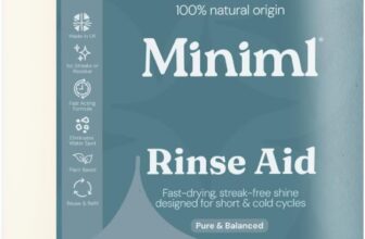 Miniml Rinse Aid 5L Refill – All Natural Dishwasher Cleaner Washing Liquid Detergent for Professional & Commercial Streak Free Glass and Dishwashing – 5L Vegan & Cruelty Free Refill