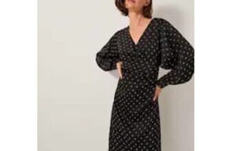 Monsoon Black Margo Hotfix Midi Tea Dress