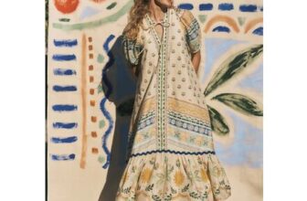 Monsoon X Charlie Taylor Printed Puff Sleeve Midi Dress Ivory