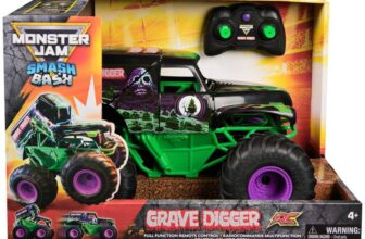 Monster Jam, Official Smash & Bash Grave Digger Remote Control Monster Truck, 1:15 Scale Repairable – January Pre-order
