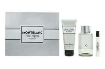 Mont Blanc Explorer Platinum Gift Set EDP Spray 100ml Shower Gel 100ml EDP 7.5ml – with code
