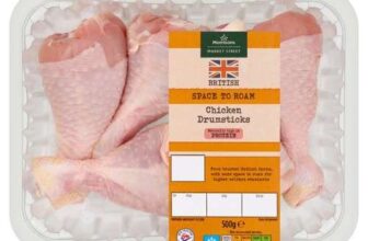 Morrisons British Chicken Drumsticks or Wings – 500g