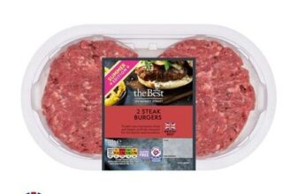 Morrisons the Best British Steak Burgers 2 Pack 340g