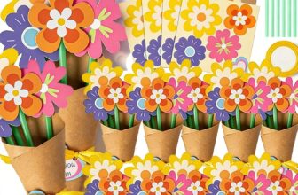 Mothers Day Craft Kit 12PCS Flower Bouquet DIY Flower Paper Crafts Card Making Kits Multiple Colours Cruelty-Free Materials for Mothers Day Birthday Gift School Classroom Home Handmade Art Projects