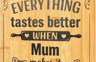 Mothers Day Gifts for Mum, Engraved Bamboo Chopping Board, Gift for Mum from Daughter Son, Personalised Kitchen Gift, Mothers Day Present for Mum