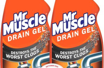 Mr Muscle Drain Unblocker Liquid (2 x 500ml), Sink & Drain Cleaner, Strong & Fast Acting Heavy Duty Drain Gel, Dissolves Clogs, Safe for All Pipes