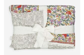 Multicolour Floral Quilted Bedspread 230x230cm