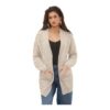 MyShoeStore Womens Chunky Cable Knit Cardigan