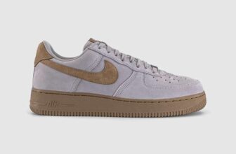 NIKE AIR FORCE 1 07 TRAINERS – Silver Lilac Taupe Qs