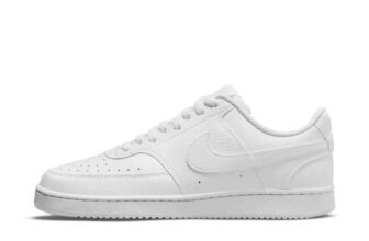 NIKE Womens Triple White Court Vision Low Trainers 5.5