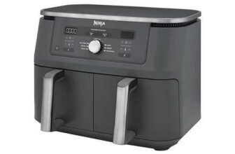 NINJA MAX 6-in-1 Dual Zone DZ400UK Air Fryer – Gun Metal Grey – Certified Open Box with code (Currys Clearance)