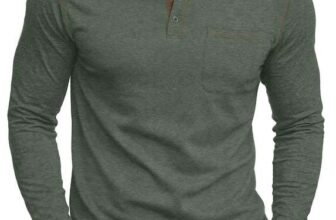 NITAGUT Mens Shirts Long Sleeve Casual Button, Green – w/Voucher, Sold by nitagutuk / FBA
