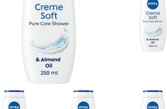 NIVEA Care Shower Creme Soft (250 ml) Enriched with Almond Oil, Moisturising Gel Body Wash, Skin Moisturiser with Mild Scent (Pack of 5)