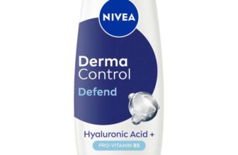 NIVEA Derma Control Defend Shower Gel 500ml, Comforting Body Wash with Hyaluronic Acid and Pro-Vitamin B5