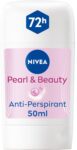 NIVEA Pearl & Beauty Anti-Perspirant Deodorant Stick (50ml, Pack of 1), Womens Deodorant Stick with 72H Sweat and Odour Protection, Anti-Perspirant for Women with Pearl Extracts