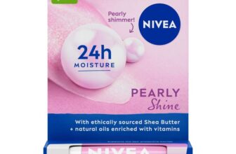 NIVEA Pearly Shine Lip Balm (4.8g), Lip Balm with Shea Butter (S&S £1.48)