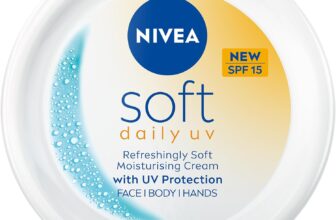 NIVEA Soft Daily UV SPF15 (200ml), 48H Moisturising Cream for Face, Body and Hands with Vitamin E and Jojoba Oil, Hand Cream with Factor 15 Sun Protection Moisturises Deeply, Vegan Formula Day Cream
