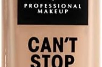 NYX Professional Makeup 24 Hour Full Coverage Lightweight Foundation, Cant Stop Wont Stop, Long Lasting, Waterproof, Vegan Formula, Matte Finish, Shade: Natural