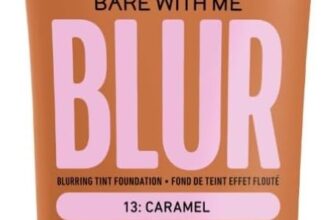 NYX Professional Makeup Blurring Tint Foundation, Medium Coverage, Matte Finish, With Niacinamide, Matcha and Glycerin, 12 Hours Hydrating, Bare With Me Blur, 30 ml, Shade: Caramel