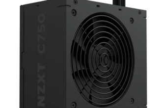 NZXT C750 Bronze ATX 3.1 – Non-Modular Power Supply – 750 Watts – 12V-2×6 Connector – 120mm FDB Fan – Compact 140mm Size – Black
