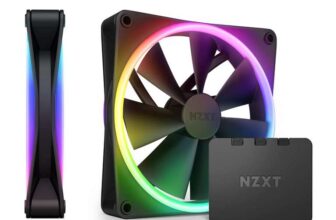 NZXT F140 RGB Duo Twin Pack – 2 x 140mm Dual-Sided RGB Fans with RGB Controller 20 Individually Addressable LEDs Balanced Airflow