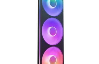NZXT F360 RGB Core – 360mm Single-Frame Fan Unit with 3 x 120mm RGB Fans – Speed & Lighting Control – High Static Pressure & Airflow