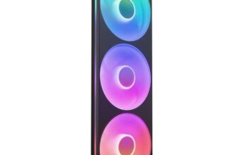NZXT F420 RGB Core – 420mm Single-Frame Fan Unit with 3 x 140mm RGB Fans – Speed & Lighting Control – High Static Pressure & Airflow