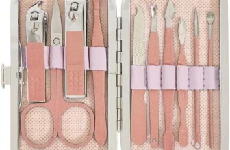 Nail Clipper Set 10 Pcs Professional Nail Care Tools Stainless Steel With Button Box Pink Portable Manicure Nail Beauty Gift Set Travelling Multifunction