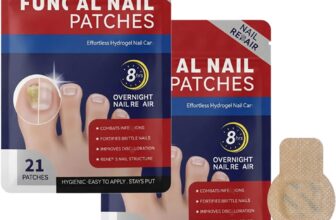 Nail Patches for Toenails- 2Pack, Toenail Stickers Feet, 8-Hour Overnight Nail Patches Fits Large and Small Nails, 42 Count (Blue B)