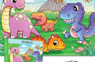 Nattork Jigsaw Puzzles 100 Pieces for Youth Dinosaur Puzzle – Pieces Fit Together PerfectlyDinosaur