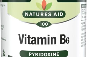 Natures Aid Vitamin B6 100mg High Strength Pyridoxine Supports Energy, Hormonal Balance & Nervous System Vegan, Gluten-Free, Non-GMO Daily Food Supplement 100 Tablets