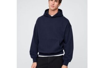 Navy Blue Oversized Heavyweight Hoodie