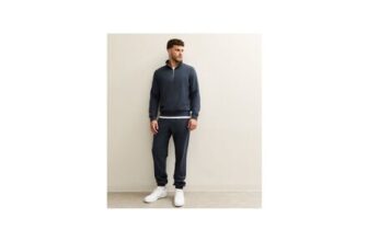 Navy Blue Regular Drawstring Waist Joggers