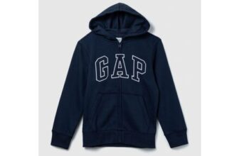Navy Logo Zip Hoodie