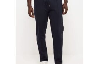 Navy Seam Front Pique Joggers