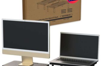 Neatzon Universal Monitor Stand 2 Pack 3-Height Adjustable Desktop Riser with Cable Management Ties