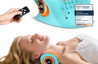 Neck Massager with Heat, Neck Stretcher, Blue Relieves Muscle Soreness and Stiffness, Suitable for Men, Women, Or Office Workers