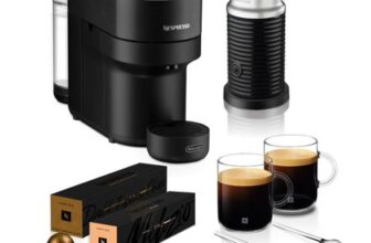 Nespresso Vertuo Pop Barista Coffee Machine Bundle by DeLonghi