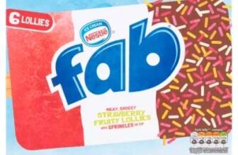 Nestle Fab Strawberry Ice Lollies 6x58ml