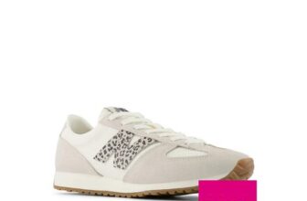 New Balance Womens 471 Trainer – White/Leopard – Size 3 Only