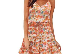 Newshows Floral Strappy Summer Dress, UK, Beach Casual, Small
