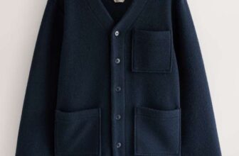 Next Navy Blue Wool Look Fleece Cardigan size L / XL Free C&C