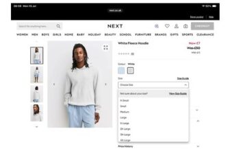 Next White Fleece Hoodie