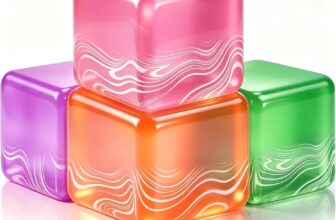 Nice Ice Cube Squishy Toys, 4PCS Stress Balls for Adults Kids, Sensory Stress Relief Toys Fidget Cubes, Squeeze Balls for Autism Anxiety Relief Stocking Fillers