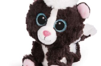 Nici 45562 GLUBSCHIS Cuddly Toy Skunk Suppi 15cm, Star, Pink, 15 cm