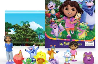 Nickelodeon Dora My Busy Books – Storybook, 10 figurines, playmat
