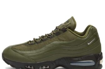Nike Air Max 95 Slim Sneaker, sizes 3-8. Cargo Khaki & Olive-Black colour at checkout